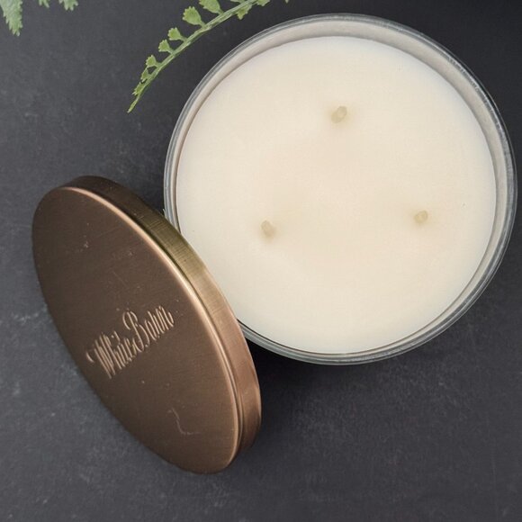 BBW Almond Croissant White Barn Bath & Body Works 3 Wick Candle - Picture 6 of 10